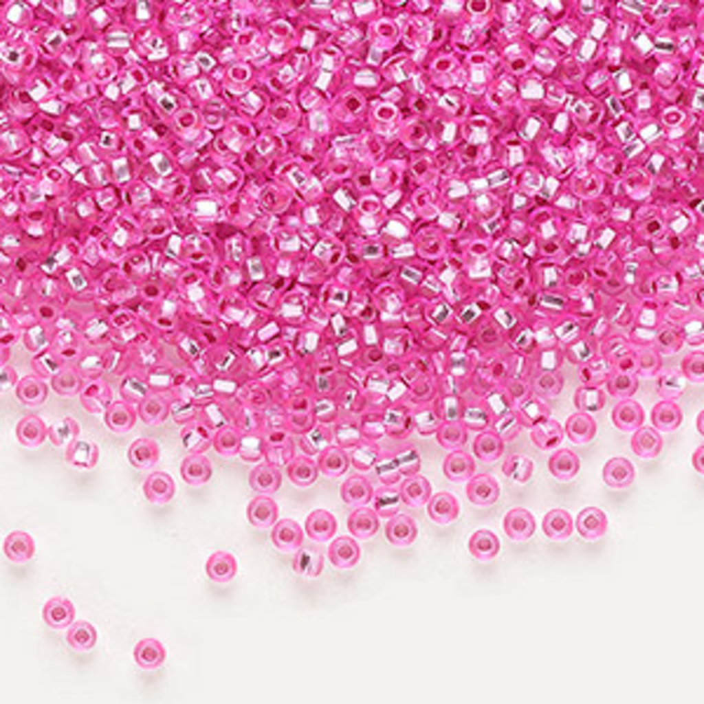 Preciosa Sb#11 Loose TP Silver-Lined Dark Pink 50gm pkg.