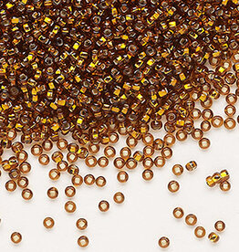 Preciosa Sb#11 SH TP Silver-Lined Dark Topaz 50gm pkg.