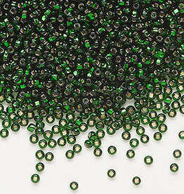Preciosa Sb#11 SH TP Silver-Lined Medium Green 50-gram pkg.