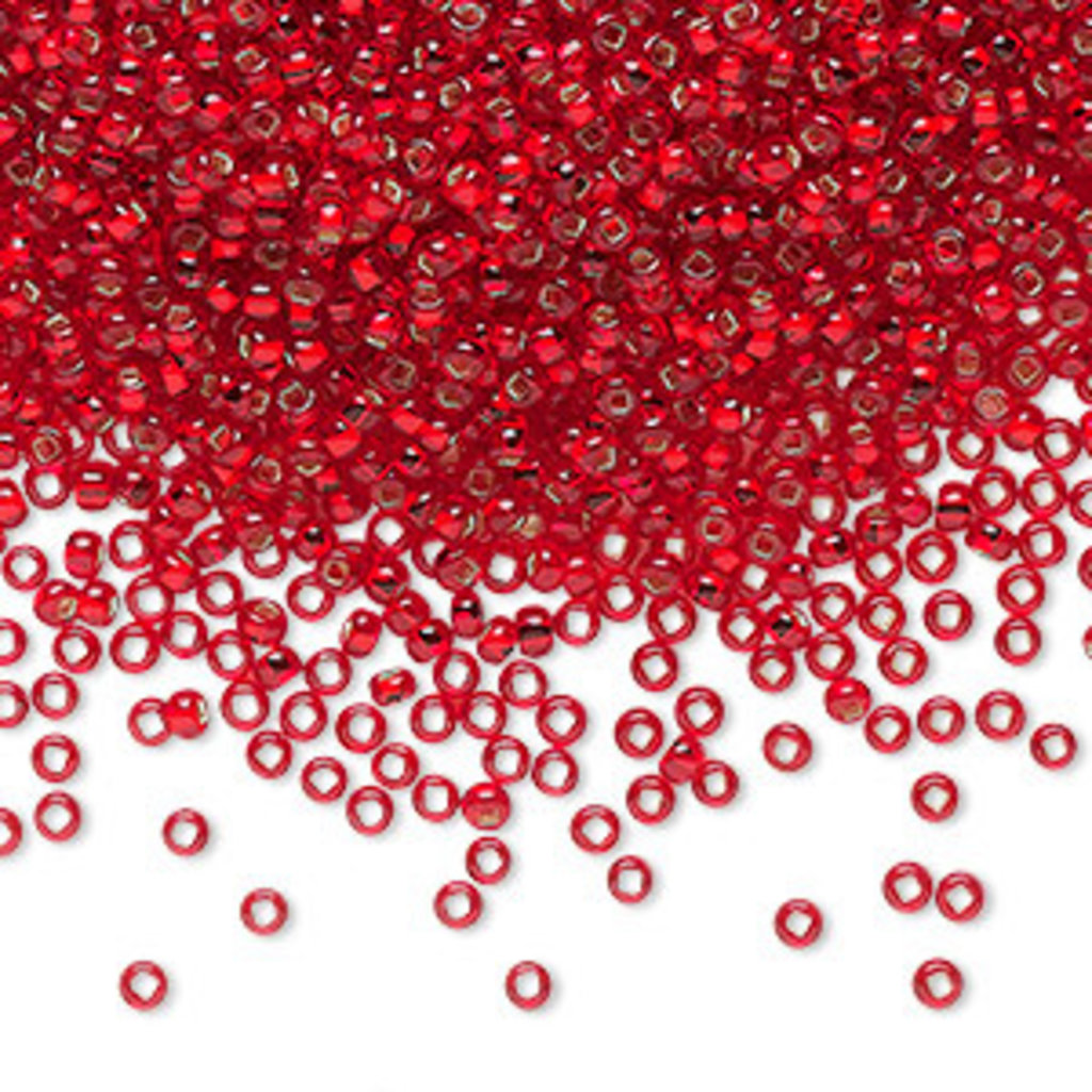 Preciosa Sb#11 SH TP Silver-Lined Red 50gm pkg.