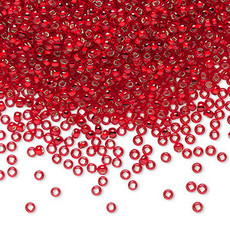 Preciosa Sb#11 SH TP Silver-Lined Red 50gm pkg.
