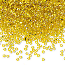 Preciosa Sb#11 SL TP Silver-Lined Yellow Amber 50-gram pkg.