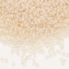Preciosa Sb#11 Loose TL Salmon Pearl-Lined Crystal Clear 50gm pkg.