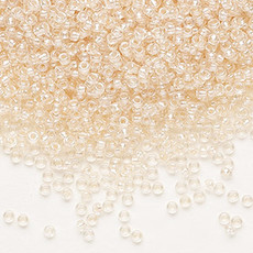 Preciosa Sb#11 Loose Translucent Salmon Pearl-Lined Crystal Clear 50-gram pkg.