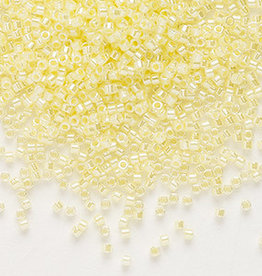 Miyuki Delica #11 Color-Lined Pale Yellow Db0232 7.5gms