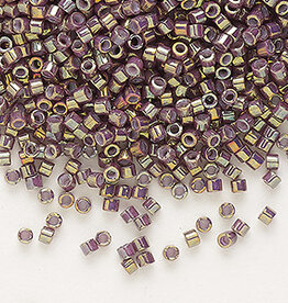 Miyuki Delica #11 Metallic Gold Iris Dusty Mauve Db1011 7.5 gram vial
