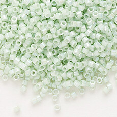 Miyuki Delica #11 Opaque Enameled Rainbow Light Mint DB1506 7.5gms