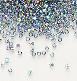 Miyuki Delica #11 Translucent Glazed Luster Rainbow Blue Grey DB0111 7.5 gram vial