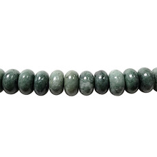 Moss Agate Smooth Rondelle 16" Strand