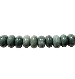 Moss Agate Smooth Rondelle 16" Strand