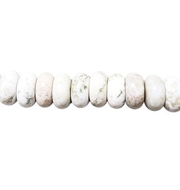 Silver Leaf Jasper Smooth Rondelle 16" Strand