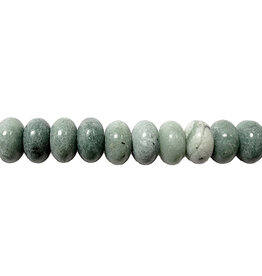 Matte Green Jasper Smooth Rondelle 16" Strand