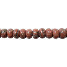 Red Jasper Smooth Rondelle 16" Strand