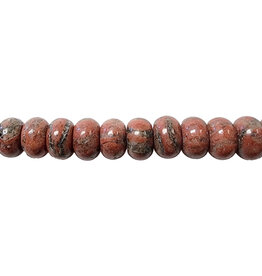 Red Jasper Smooth Rondelle 16" Strand