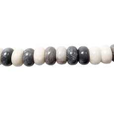 Zebra Jasper Smooth Rondelle 16" Strand