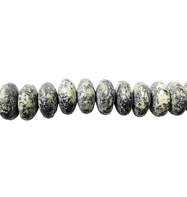 Jasper Snake Skin Smooth Rondelle 16" Strand