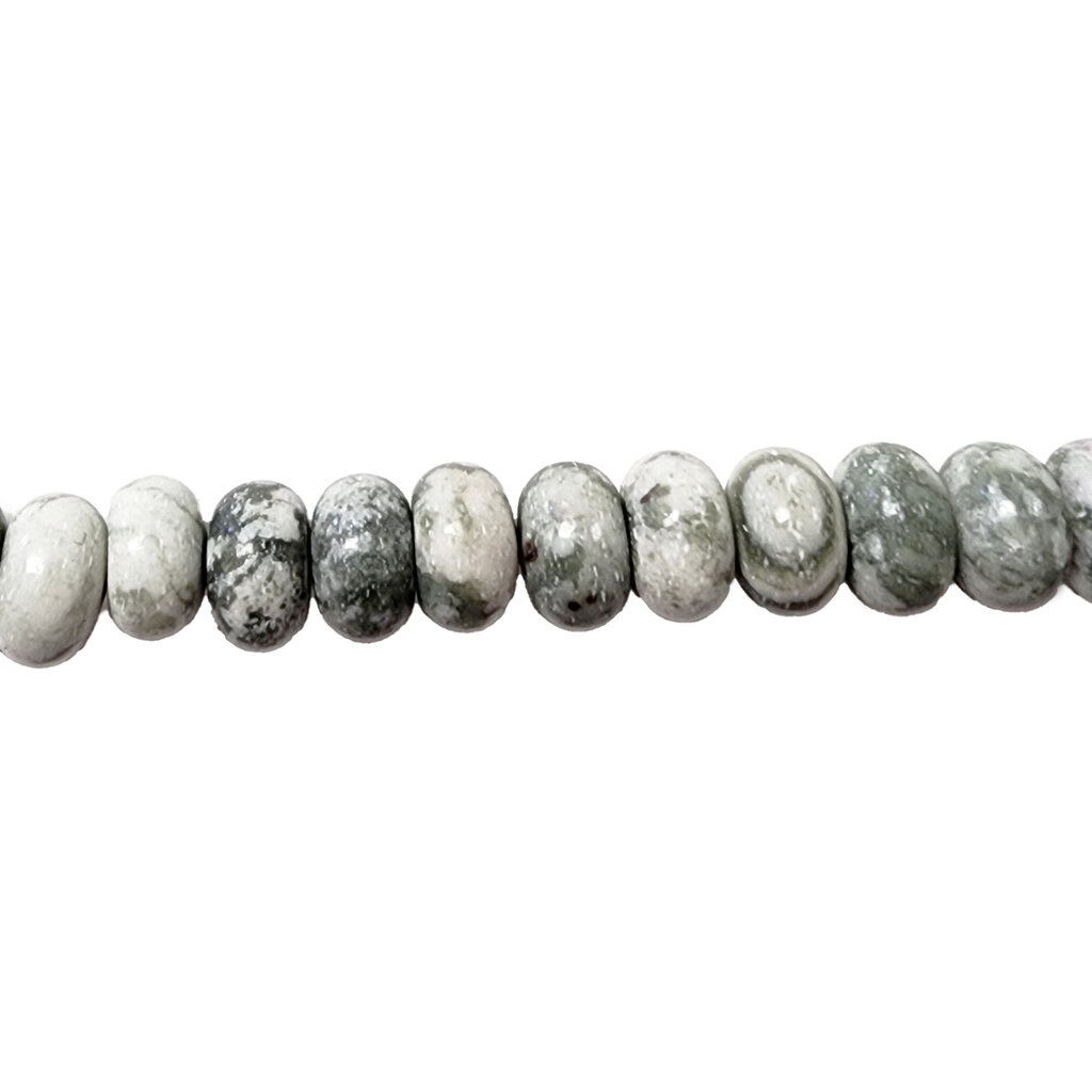 Tree Agate Smooth Rondelle 16" Strand