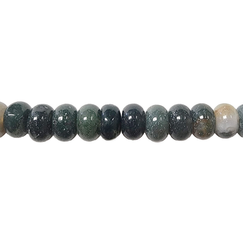 Indian Agate Smooth Rondelle 16" Strand