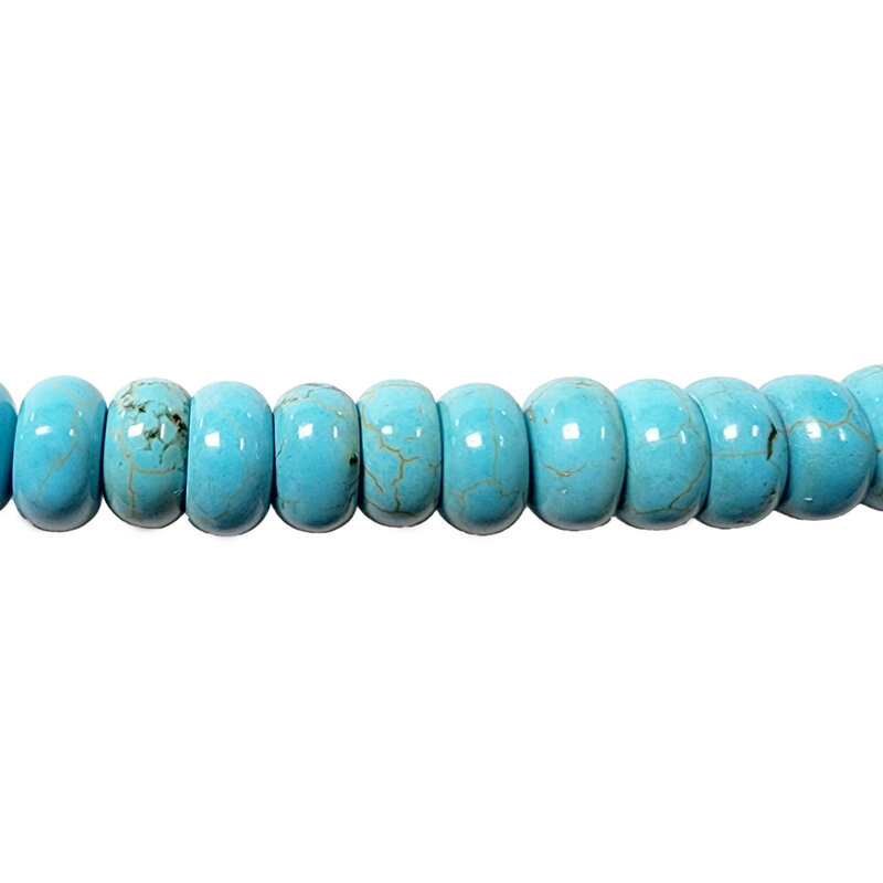 Turquoise Smooth Rondelle 16" Strand