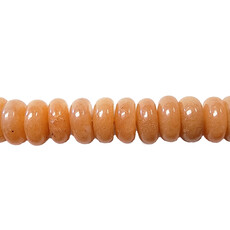 Orange Aventurine Smooth Rondelle 16" Strand