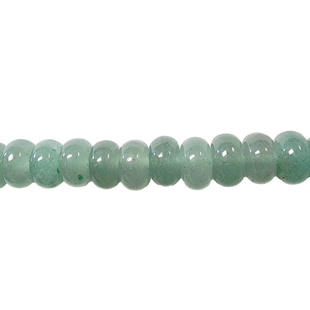 Green Aventurine Smooth Rondelle 16" Strand
