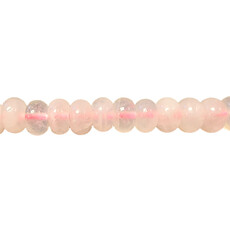 Rose Quartz Smooth Rondelle 16" Strand