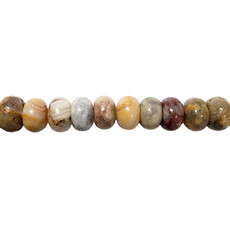 Crazy Agate Smooth Rondelle 16" Strand