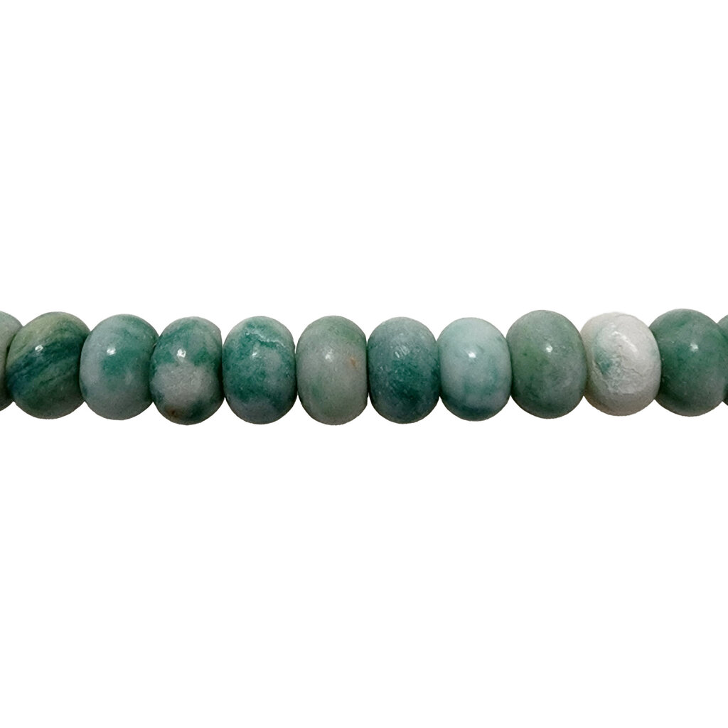 Green Amazonite Smooth Rondelle 16" Strand