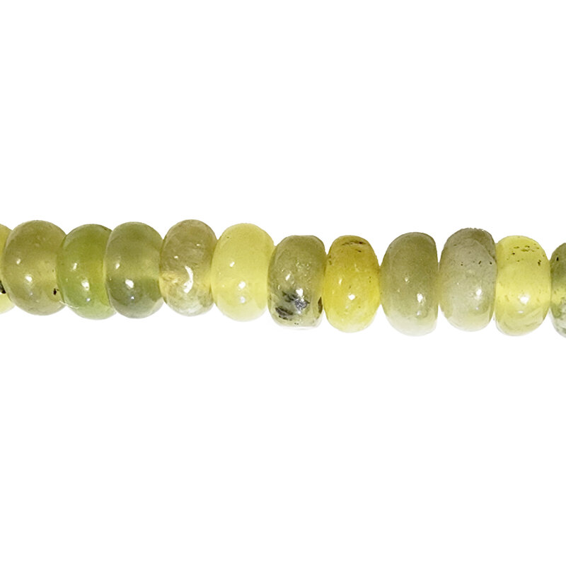 Lemon Agate Smooth Rondelle 16" Strand