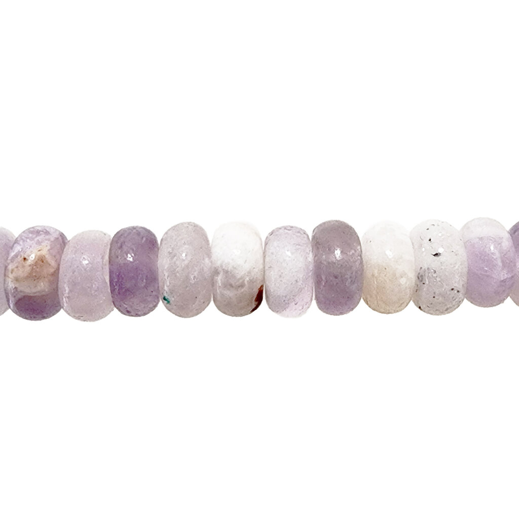 Light Amethyst Smooth Rondelle 16" Strand