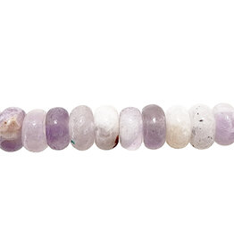 Light Amethyst Smooth Rondelle 16" Strand