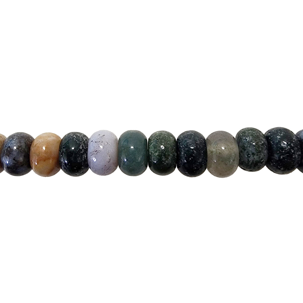 Ocean Jasper Smooth Rondelle 16" Strand