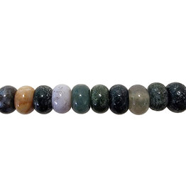 Ocean Jasper Smooth Rondelle 16" Strand
