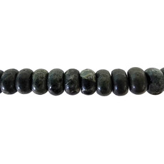 Green Zebra Jasper Smooth Rondelle 16" Strand