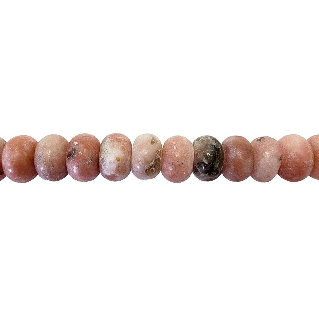 Matte Red Picasso Jasper Smooth Rondelle 16" Strand