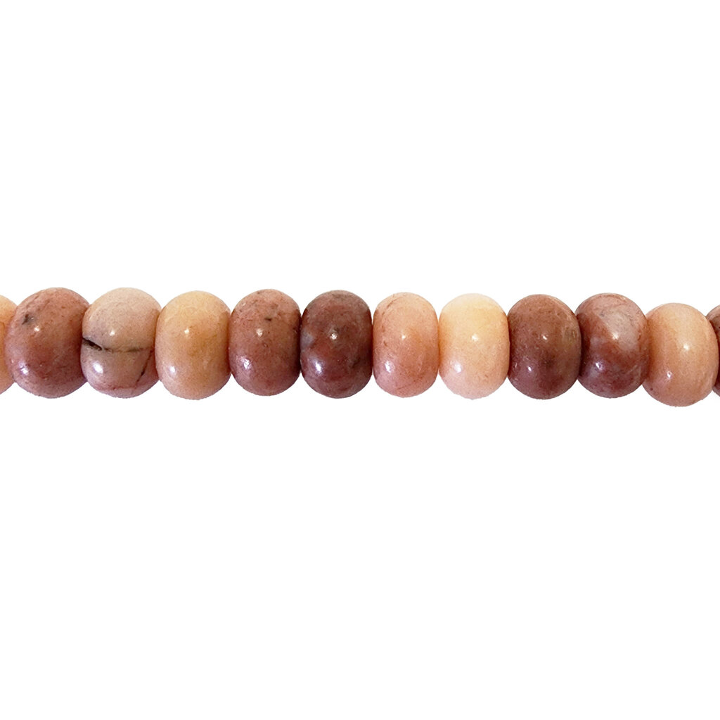 Matte Red Agate Smooth Rondelle 16" Strand