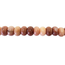 Matte Red Agate Smooth Rondelle 16" Strand