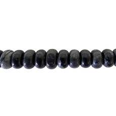 Snowflake Obsidian Smooth Rondelle 16" Strand