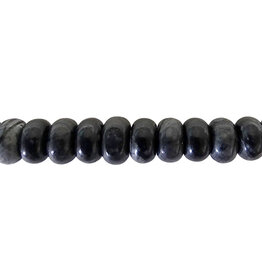 Snowflake Obsidian Smooth Rondelle 16" Strand