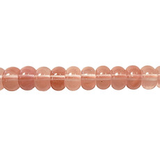 Cherry Quartz Smooth Rondelle 16" Strand