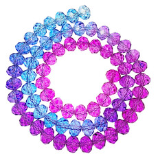 Faceted Mixed 4 Color Bead Strand