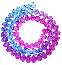 Faceted Mixed 4 Color Bead Strand