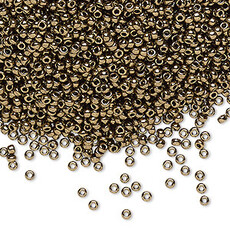 #11 Rocaille Seed Bead Opaque Metallic Dark Bronze 25gms