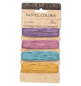 - Hemp 4 Col-Pastel Colors 1.0Mm 120Ft