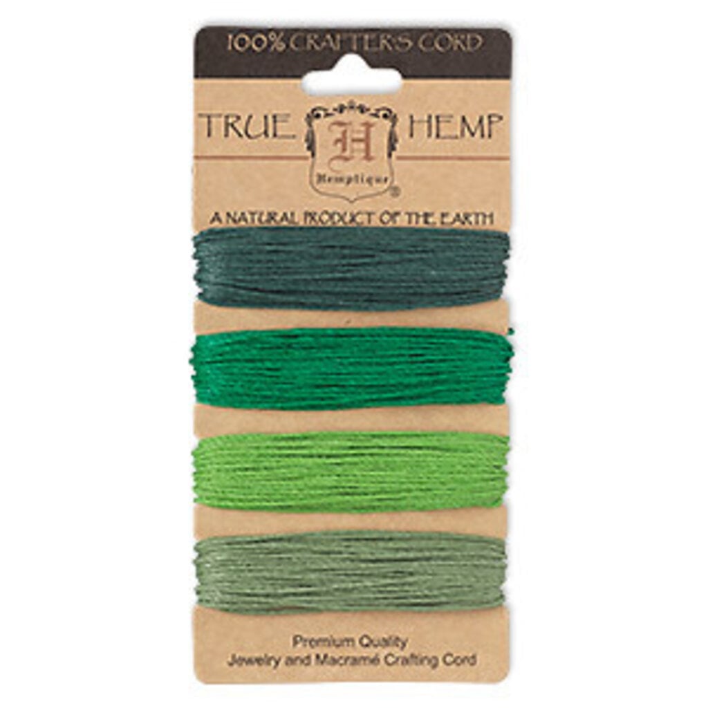 - Hemp 4 Col-Green Shades EMERALD #20-1mm 120Ft