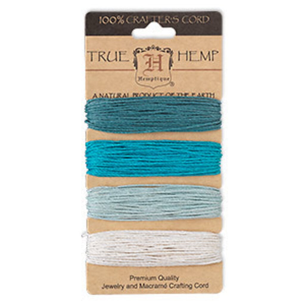 - Hemp 4 Col-Blue Shades AQUAMARINE #20-1.0mm 120Ft