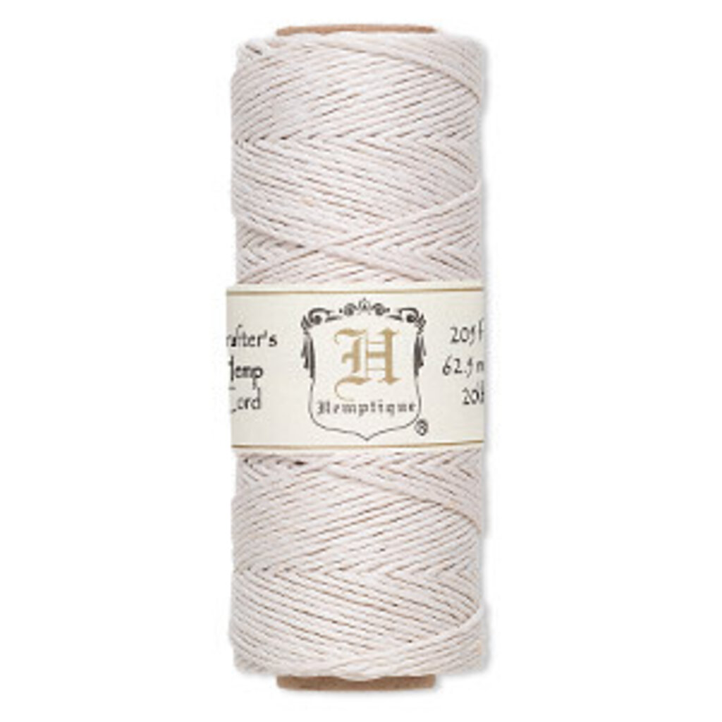 Hemp Cord White 1.0mm 205ft spool