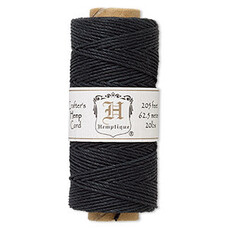 - Hemp Cord Black 1.0mm 205ft Spool