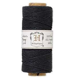 - Hemp Cord Black 1.0mm 205ft Spool