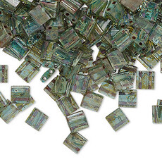Miyuki Tila Transparent Picasso Turquoise Blue 10Gms A2402